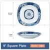 Japanese Blue and White Ceramic Square Dinner Plates 9" Set of 4 Japanese Blue and White Ceramic Square Dinner Plates 9" Set of 4