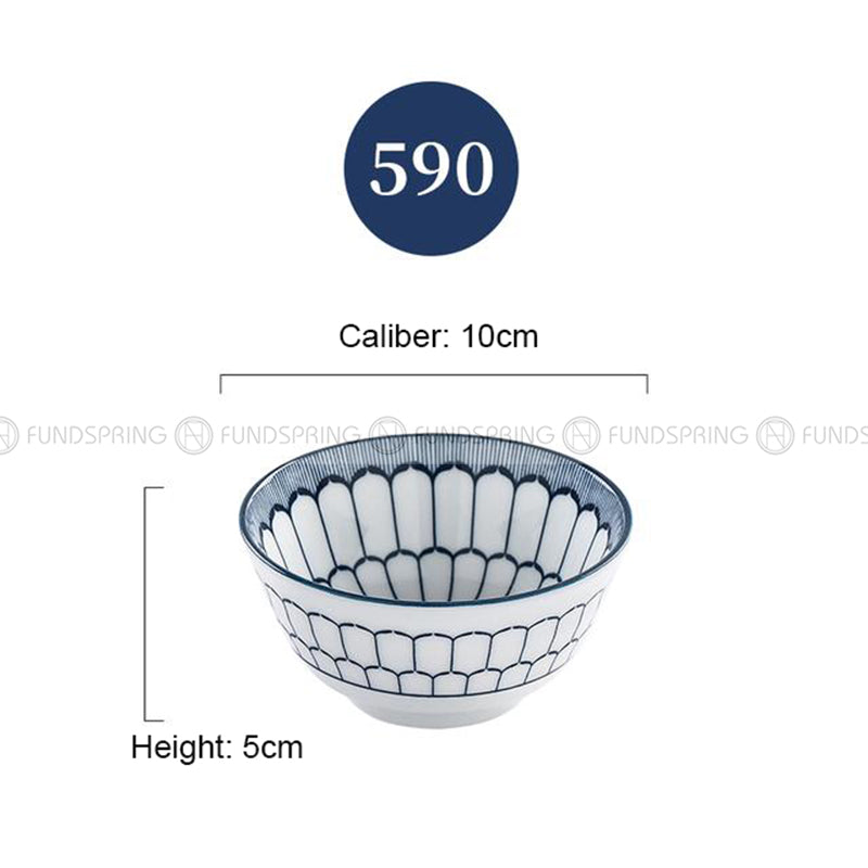 Japanese Blue and White Ceramic Bowl Underglazed Bowl 3.8'' Set of 4 Japanese Blue and White Ceramic Bowl Underglazed Bowl 3.8'' Set of 4