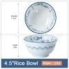 Blue and White Under Glazed Ceramic Bowl Japan Style 4.5" Set of 4 Blue and White Under Glazed Ceramic Bowl Japan Style 4.5" Set of 4