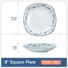 Japanese Blue and White Ceramic Square Dinner Plates 9" Set of 4 Japanese Blue and White Ceramic Square Dinner Plates 9" Set of 4
