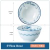 Blue and White Ceramic Bowl Under Glazed Bowl Japan Style 5" Set of 4 Blue and White Ceramic Bowl Under Glazed Bowl Japan Style 5" Set of 4
