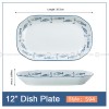 Japanese Blue and White Under-glazed Ceramic Oval Platter 12" Set of 2 Japanese Blue and White Under-glazed Ceramic Oval Platter 12" Set of 2