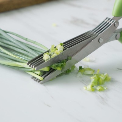 Multipurpose 5-Blade Kitchen Herb Shears - Scallion and Herb Scissors Multipurpose 5-Blade Kitchen Herb Shears - Scallion and Herb Scissors