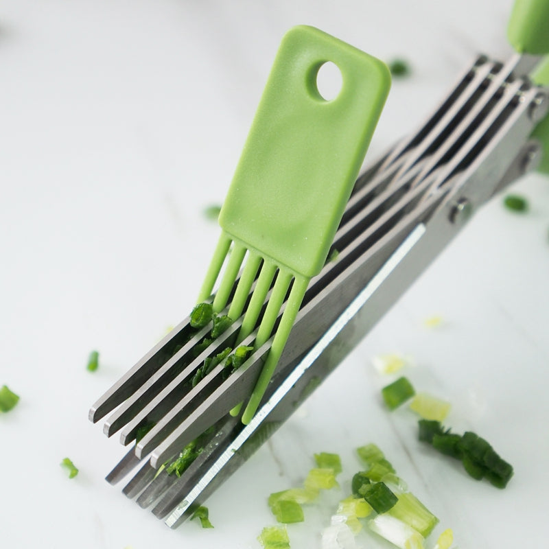 Multipurpose 5-Blade Kitchen Herb Shears - Scallion and Herb Scissors Multipurpose 5-Blade Kitchen Herb Shears - Scallion and Herb Scissors
