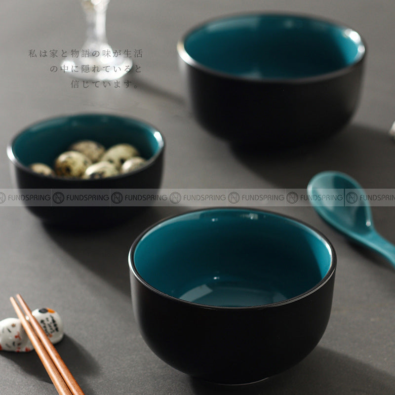 Peacock Blue Dinnerware Ceramic Green Glaze Tableware Dinner Bowls Peacock Blue Dinnerware Ceramic Green Glaze Tableware Dinner Bowls