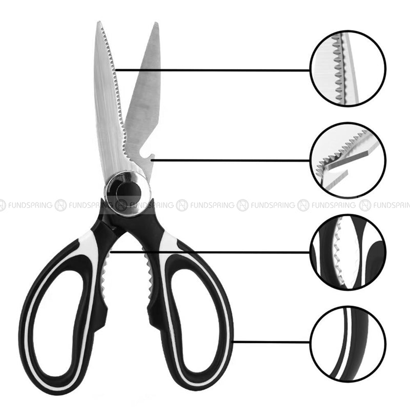 VersaSnip Culinary Companion: Multipurpose Stainless Steel Kitchen Shears with Bottle Opener VersaSnip Culinary Companion: Multipurpose Stainless Steel Kitchen Shears with Bottle Opener