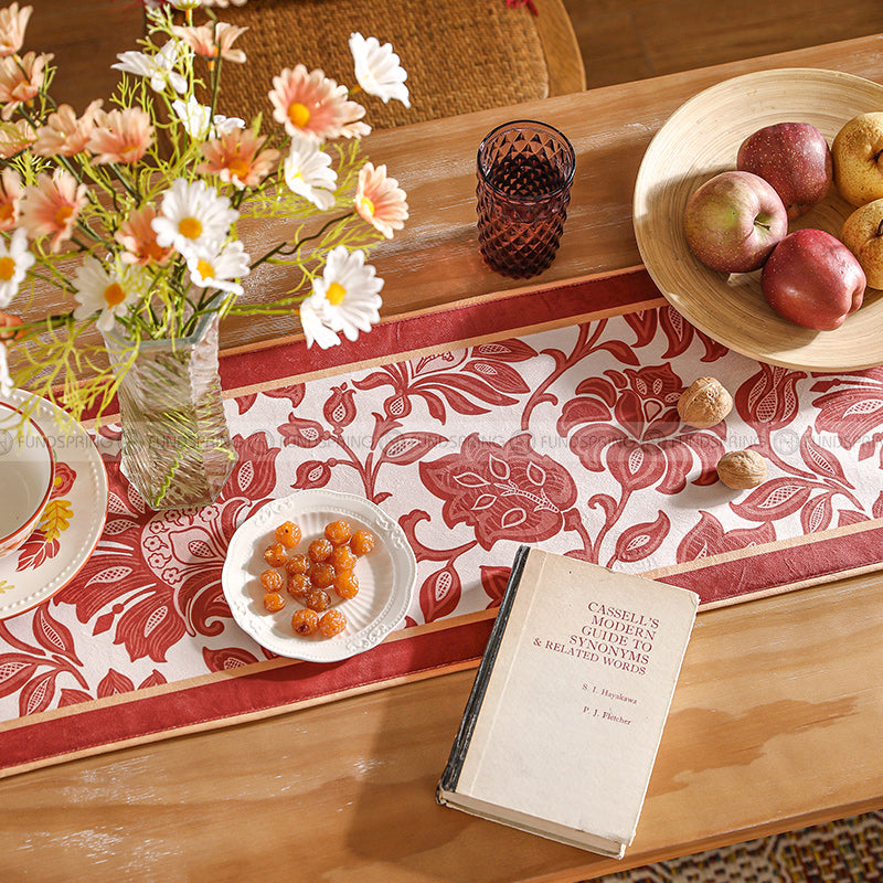 Janissa Table Runner New Year Decoration Christmas Red Table Cover Janissa Table Runner New Year Decoration Christmas Red Table Cover