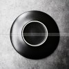 Ceramic Shallow Dish Round Frosted Matte Black And White Salad Plate 8" Ceramic Shallow Dish Round Frosted Matte Black And White Salad Plate 8"
