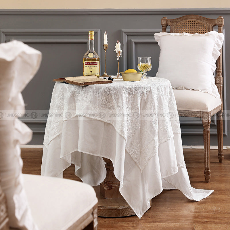 Seligeman Tablecloth Lace White Desk Cloth Cotton Fabrics Table Cover Seligeman Tablecloth Lace White Desk Cloth Cotton Fabrics Table Cover