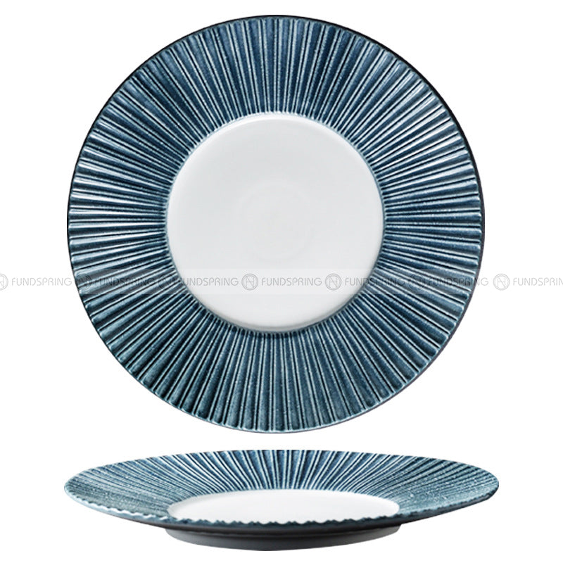Carll Solar Series Dinnerware Collection Ceramic Blue/White Plate Carll Solar Series Dinnerware Collection Ceramic Blue/White Plate