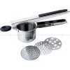 Silicone Handle Potato Puree Press with 3 Filter Holes - Mashed Potato Maker Silicone Handle Potato Puree Press with 3 Filter Holes - Mashed Potato Maker