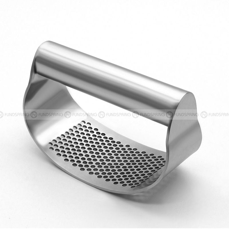 Stainless Steel Manual Garlic and Ginger Masher with Ring Handle Stainless Steel Manual Garlic and Ginger Masher with Ring Handle