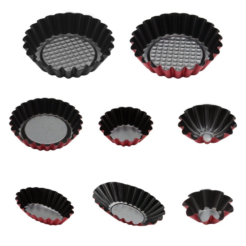 Flower Shaped Pie Plate Cake Egg Tart Mold Non-stick Baking Tray 4 Pcs Flower Shaped Pie Plate Cake Egg Tart Mold Non-stick Baking Tray 4 Pcs