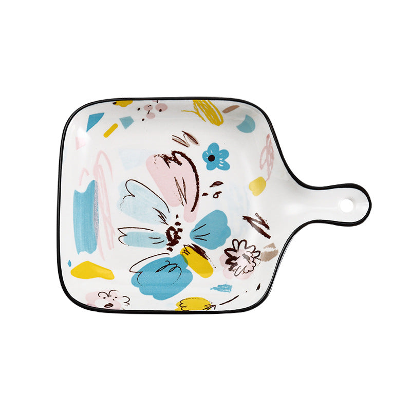 Hand-Drawn Doodle Ceramic Bowls and Plates - Household Dinnerware Hand-Drawn Doodle Ceramic Bowls and Plates - Household Dinnerware