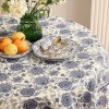 Blue Tangyun Grass Tablecloth Spun Line Desk Cover Vintage Table Cloth