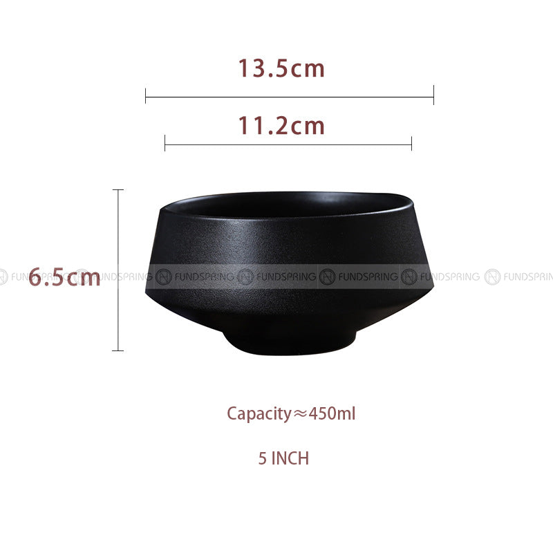 Ceramic Frosted Bowl Creative High-footed Bowl Personalized Bowl Ceramic Frosted Bowl Creative High-footed Bowl Personalized Bowl