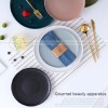 Nordic Ceramic Flat Plate Fruit Salad Plate Matte Shallow Plate Nordic Ceramic Flat Plate Fruit Salad Plate Matte Shallow Plate