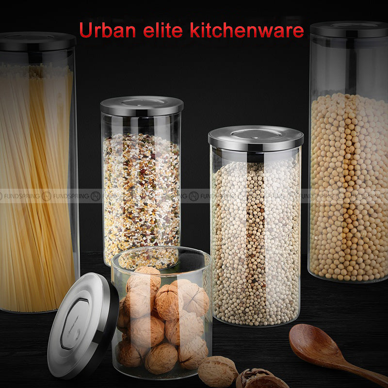 Airtight Jar Food Grade Glass Bottle Jar With Lid Dry Food Storage Box Airtight Jar Food Grade Glass Bottle Jar With Lid Dry Food Storage Box