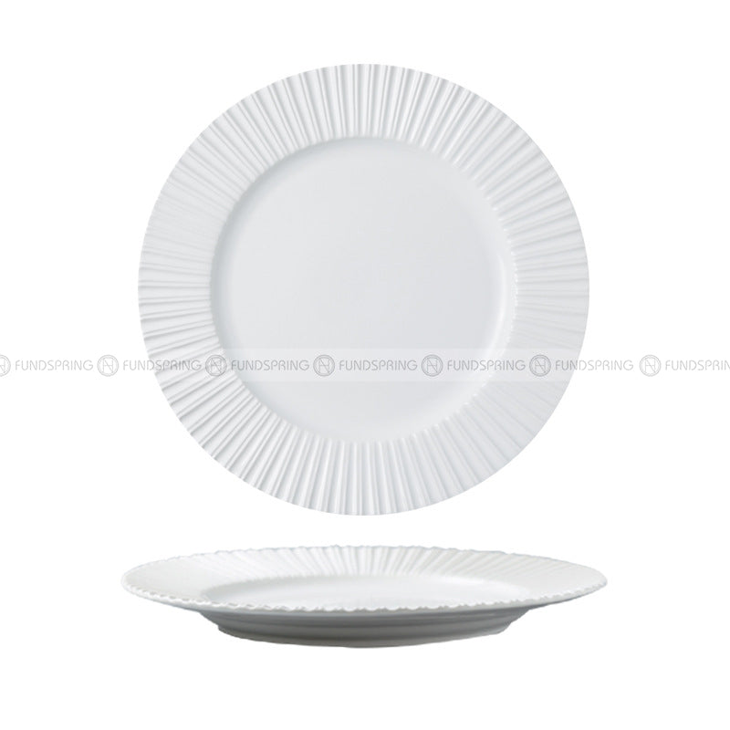 Nordic Dinnerware Carll Solar Series Ceramic White Dinner Plate Nordic Dinnerware Carll Solar Series Ceramic White Dinner Plate