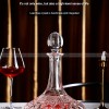 Wine Decanter with Lid Flat Bottom Decanter Crystal Glass Wine Jug