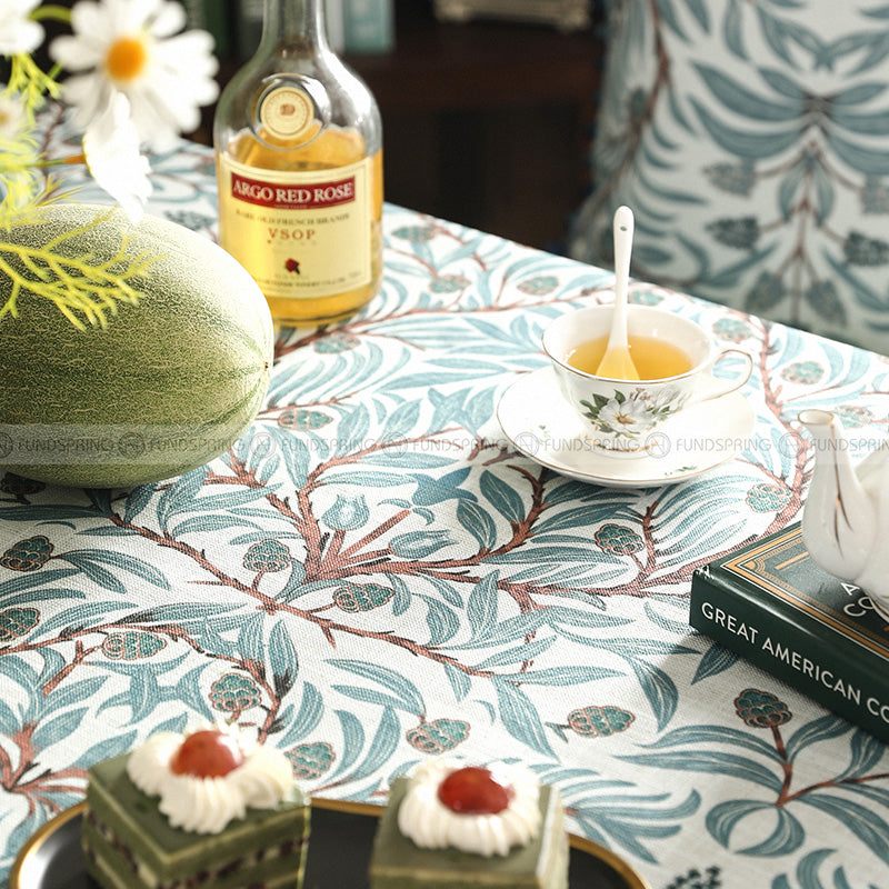 Jungle White Tiger Tablecloth Pastoral Cotton And Linen Table Cloth Jungle White Tiger Tablecloth Pastoral Cotton And Linen Table Cloth