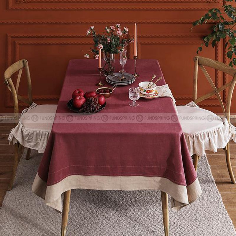 Combe Tablecloth Pastoral Solid Color Cotton Linen Table Clothes Combe Tablecloth Pastoral Solid Color Cotton Linen Table Clothes