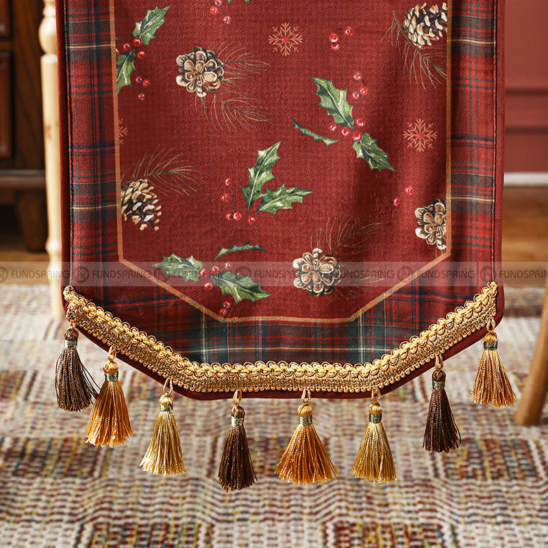 Lapland Table Runner Christmas Table Runner Luxury Red Counter Cover Lapland Table Runner Christmas Table Runner Luxury Red Counter Cover