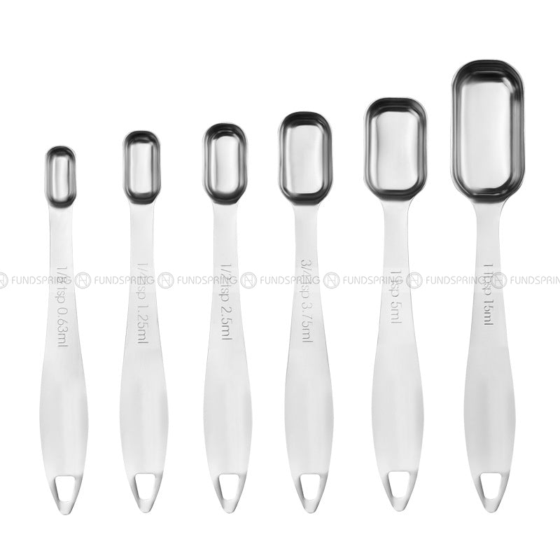Stainless Steel Measuring Spoon Baking Scale Measuring Spoon 6 Pcs Stainless Steel Measuring Spoon Baking Scale Measuring Spoon 6 Pcs