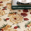 Red Shield Tablecloth Vintage Desk Cover Velvet Waterproof Table Cloth Red Shield Tablecloth Vintage Desk Cover Velvet Waterproof Table Cloth