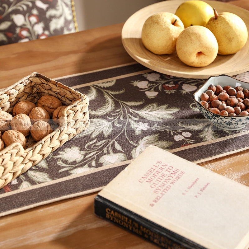 Kozwald Table Runner Simple Modern Linen Waterproof Brown Table Runner Kozwald Table Runner Simple Modern Linen Waterproof Brown Table Runner