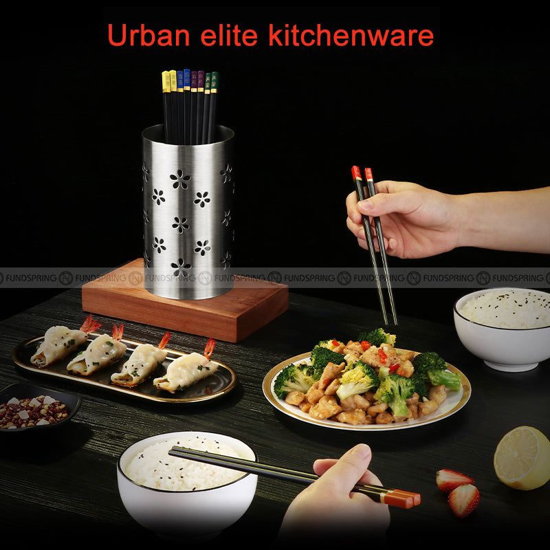 Non-slip Alloy Chopsticks 6 Pairs Family Pack 6 Colors Set Non-slip Alloy Chopsticks 6 Pairs Family Pack 6 Colors Set