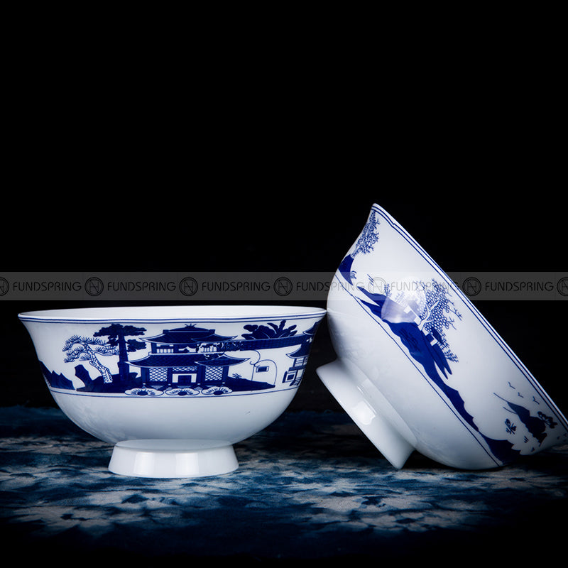 Pavilion Sycamore Tableware Blue And White Ceramic Dinnerware 46 Pcs Pavilion Sycamore Tableware Blue And White Ceramic Dinnerware 46 Pcs