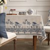 Kasha Tablecloth Luxury Table Cloth Simple Spun Line Table Cover Khaki
