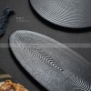 Black Frosted Ceramic Tableware Rectangular Oval/Round Flat Plate