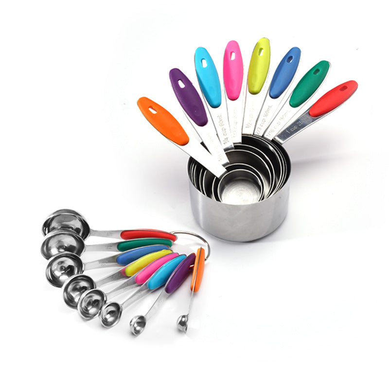 Baking Tools Measuring Spoons with Graduated Measuring Cups Set of 16 Baking Tools Measuring Spoons with Graduated Measuring Cups Set of 16