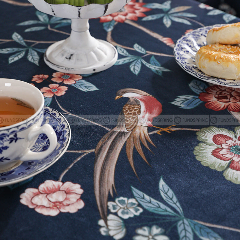 Lanruoting Tablecloth Blue Chinese Table Cloth Waterproof Cloth Cover Lanruoting Tablecloth Blue Chinese Table Cloth Waterproof Cloth Cover