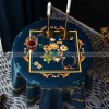 Rococo Tablecloth Blue Table Cover Retro Style Velvet Table Cloth Rococo Tablecloth Blue Table Cover Retro Style Velvet Table Cloth
