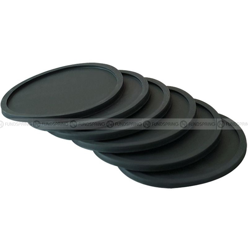 Food Grade Silicone Cup Mat Non-slip Insulated Black Tea Coaster Set of 8 Food Grade Silicone Cup Mat Non-slip Insulated Black Tea Coaster Set of 8