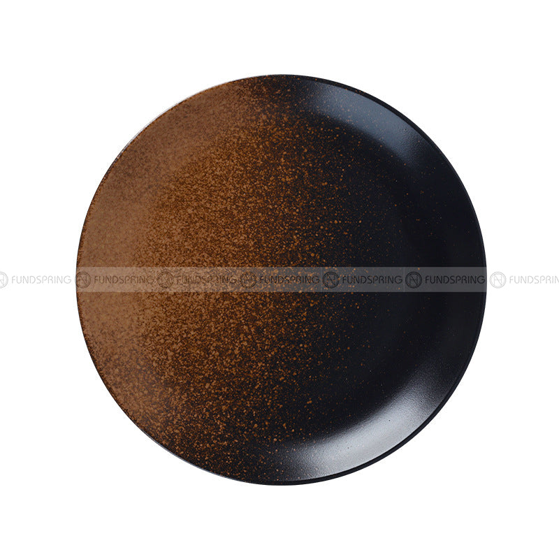 Japanese Ceramic Plate Gradient Glaze Dinnerware 6/8/10 Inches Shallow Plate Japanese Ceramic Plate Gradient Glaze Dinnerware 6/8/10 Inches Shallow Plate