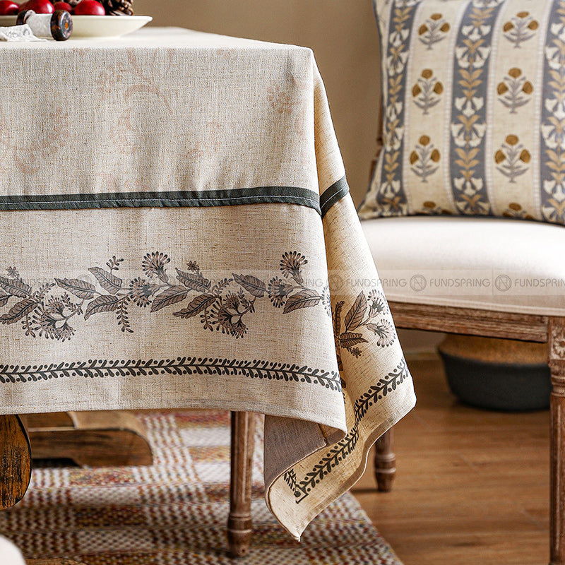 Dolores Tablecloth Dining Table Cover Cotton Linen Table Cloth Dolores Tablecloth Dining Table Cover Cotton Linen Table Cloth