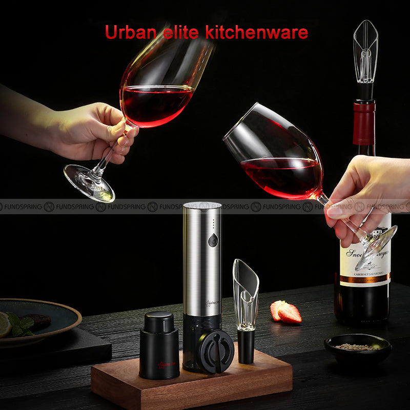 Red Wine Corkscrew Electric Corkscrew Automatic Corkscrew 4-piece Set Red Wine Corkscrew Electric Corkscrew Automatic Corkscrew 4-piece Set