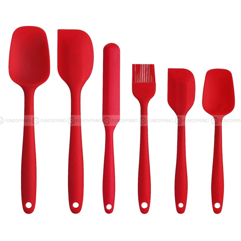 Silicone Baking Set: Cake Cream Spatula, Scraper, and Oil Brush Silicone Baking Set: Cake Cream Spatula, Scraper, and Oil Brush