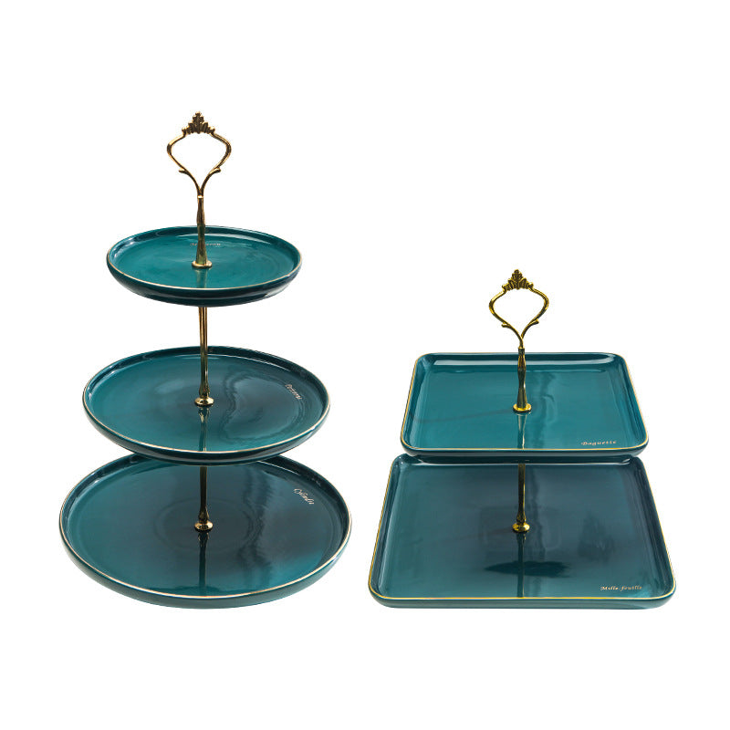 Porcelain Multi-Layer String Plate: Elegant Cake, Dessert, and Fruit Stand Porcelain Multi-Layer String Plate: Elegant Cake, Dessert, and Fruit Stand
