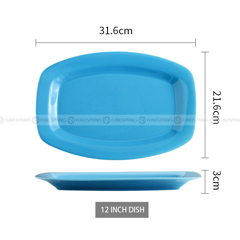 Nordic Ceramic Dinnerware Oval Plate Porcelain Colors Dishes 12" Nordic Ceramic Dinnerware Oval Plate Porcelain Colors Dishes 12"
