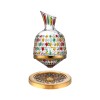 Gyro Decanter with Painted Diamond Colored Wine Glass Wine Deck Set Engraved Glass Gyro Decanter with Painted Diamond Colored Wine Glass Wine Deck Set Engraved Glass