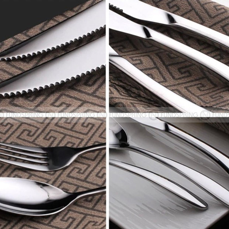 Tableware Set Stainless Steel Knife Fork Spoon 24 Piece Set Gift Box Tableware Set Stainless Steel Knife Fork Spoon 24 Piece Set Gift Box