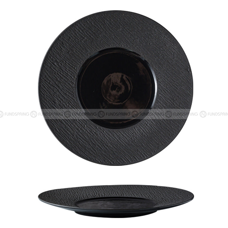 Mocaa Stone Series Black Dinner Plates Ceramic Dinnerware Plates Mocaa Stone Series Black Dinner Plates Ceramic Dinnerware Plates