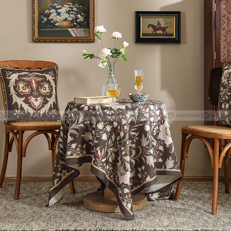 Kozwald Tablecloth Simple Modern Linen Waterproof Brown Table Clothes Kozwald Tablecloth Simple Modern Linen Waterproof Brown Table Clothes