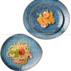 Denim Blue Dinner Plate Kiln Changed Ceramic Dinnerware Set of 4 Denim Blue Dinner Plate Kiln Changed Ceramic Dinnerware Set of 4