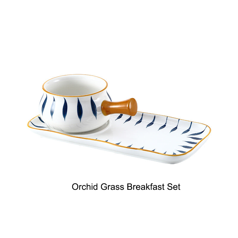 Japanese Ceramic Handled Breakfast Bowl and Tray Set – Baking Bowl with Handle Japanese Ceramic Handled Breakfast Bowl and Tray Set – Baking Bowl with Handle